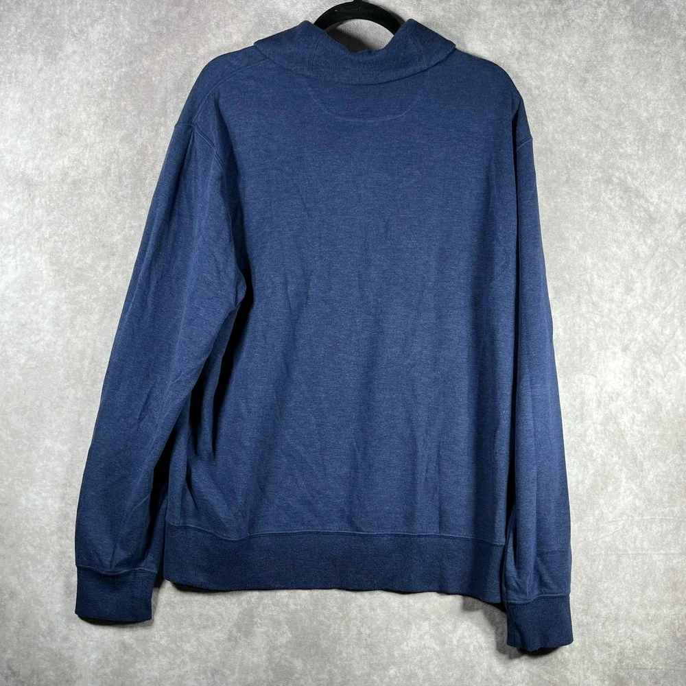 Polo Ralph Lauren Luxury Jersey Shawl‎ Pullover Sweater Mens L Blue Knit Preppy